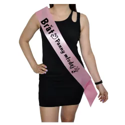 Szarfa RÓŻOWA Ślub Brat Panny Młodej